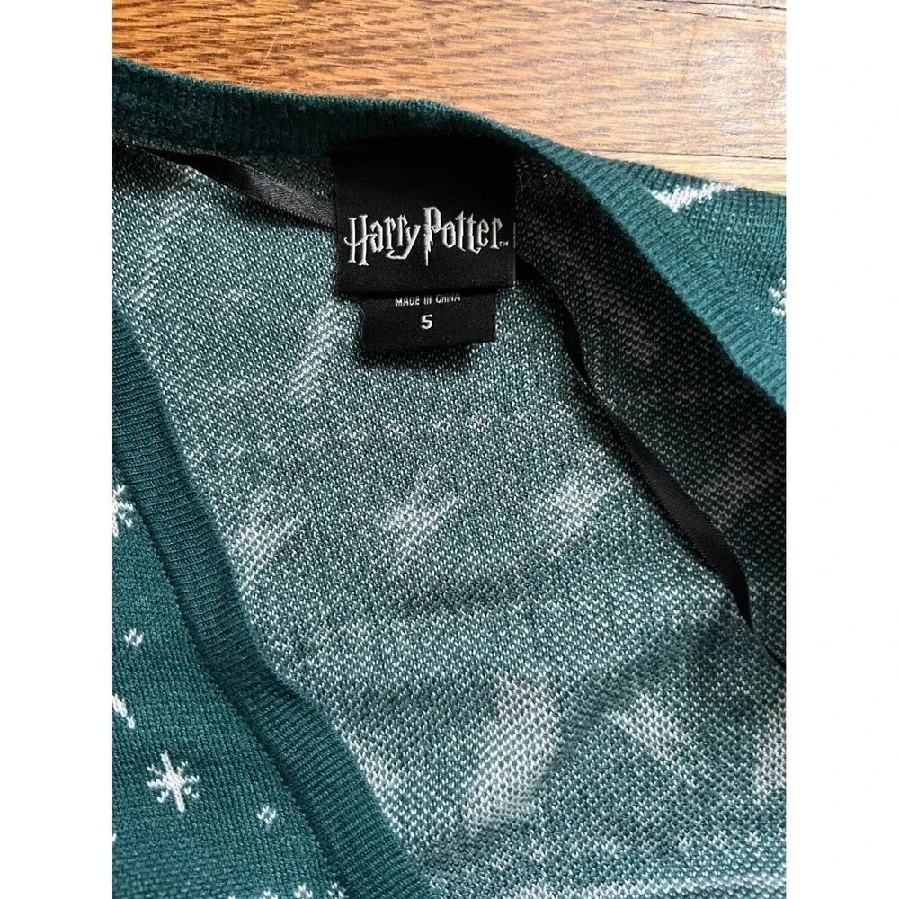 Torrid Harry Potter Green Fair Isle Cardigan Deathly Hallows Plus Size 5 5X